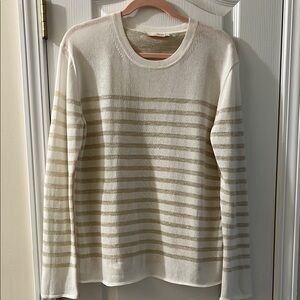 Tory Burch stripe sweater, size L